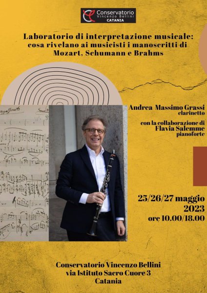Catania, Conservatorio ‘Bellini’, maggio 2023: laboratorio di interpretazione musicale